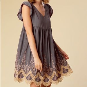 Altar’d State waltz babydoll dress in lavender (size small)